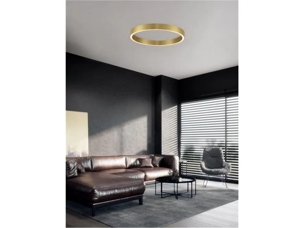 Značkový Stropní svítidlo STING LED stropní svítidlo hliník a akryl bronz Epistar SMD2835 50W 3000K Eaglerise TRIAC driver D90 H7.8 120st. IP20 stmívatelné - NOVA LUCE