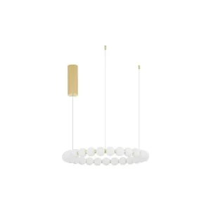 Závěsné svítidlo PERLA zlatý kov a opálové sklo LED 54W 230V 3000K IP20 stmívatelné - NOVA LUCE Aktuální