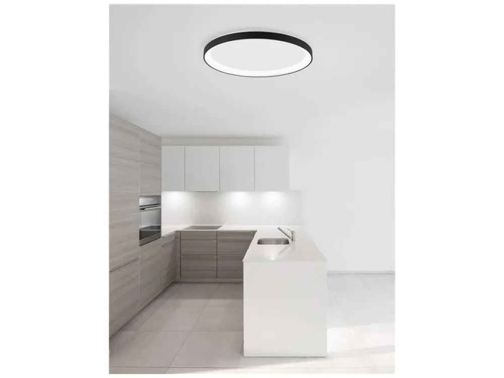 Nejprodávanější Stropní svítidlo PERTINO černý hliník a akryl LED 30W 230V 3000K IP20 stmívatelné - NOVA LUCE