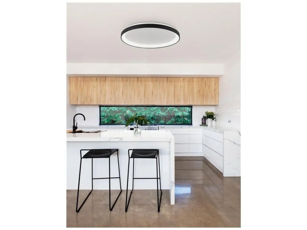 Stropní svítidlo PERTINO černý hliník a akryl LED 48W 230V 3000K IP20 stmívatelné - NOVA LUCE Víkendová Akce