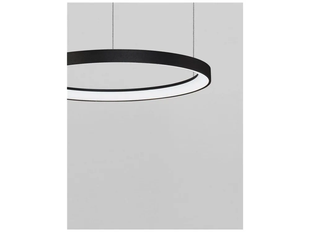 Rychlé Dodání Závěsné svítidlo PERTINO černý hliník a akryl LED 38W 230V 3000K IP20 stmívatelné - NOVA LUCE