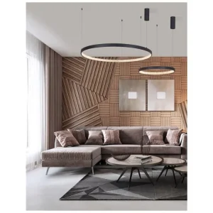 Závěsné svítidlo PRESTON černý hliník a akryl LED 25W 230V 3000K IP20 stmívatelné - NOVA LUCE Novinka