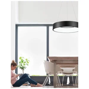 Omezená Nabídka Závěsné svítidlo RANDO černý hliník a akryl LED 42W 230V 3000K IP20 - NOVA LUCE