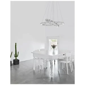 Závěsné svítidlo CELINE chromovaný hliník a křišťál nastavitelné LED 40W 3000K IP20 - NOVA LUCE Kup Teď