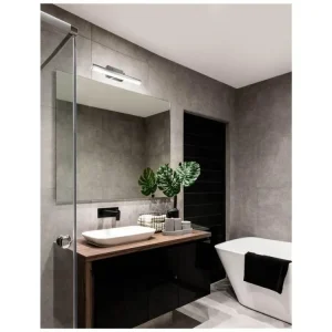 Nástěnné svítidlo nad zrcadlo VANESE chromovaný hliník a akryl LED 12W 3000K IP44 - NOVA LUCE Akční Nabídka