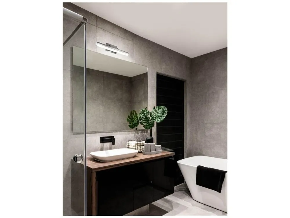 Nástěnné svítidlo nad zrcadlo VANESE chromovaný hliník a akryl LED 12W 3000K IP44 - NOVA LUCE Akční Nabídka