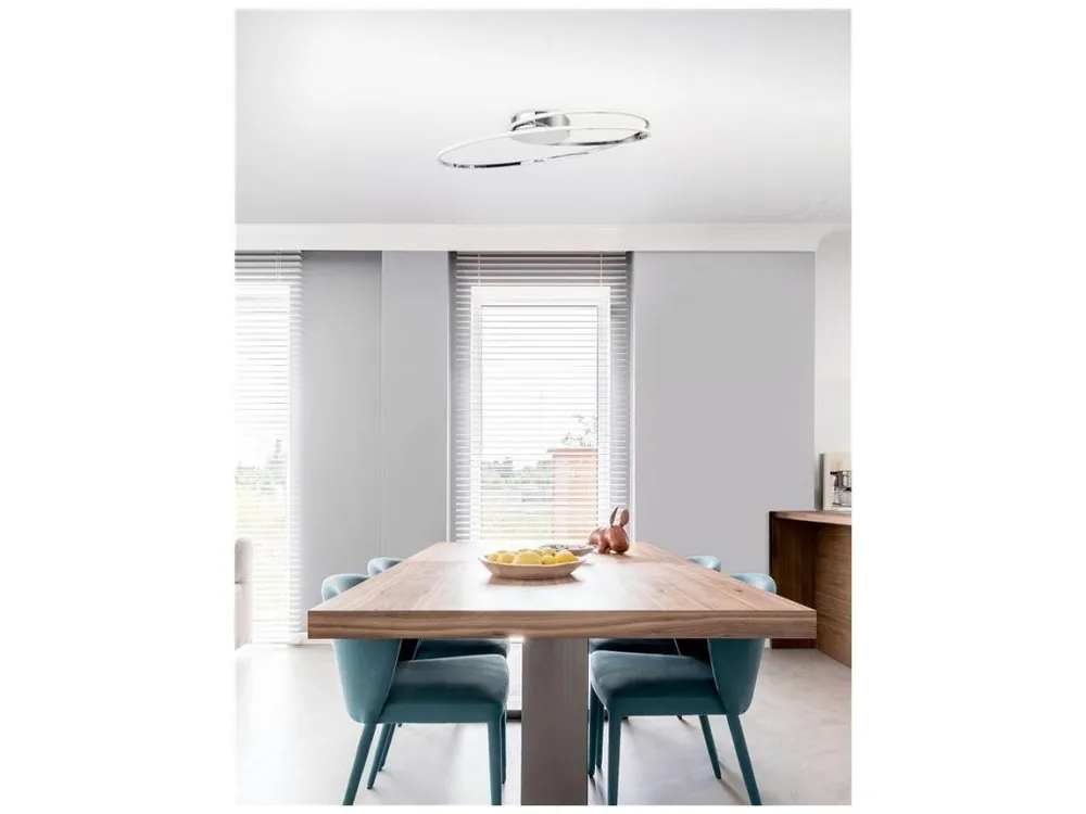 Stropní svítidlo VIAREGGIO chromovaný hliník a akryl LED 28W 230V 3000K IP20 - NOVA LUCE Časově Omezené