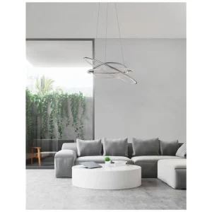 Novinka Závěsné svítidlo LIVORNO chromovaný hliník a akryl nastavitelné LED 55W 230V 3000K IP20 - NOVA LUCE