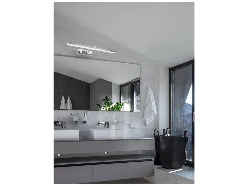 Nástěnné svítidlo nad zrcadlo ROSA chromovaný hliník a akryl LED 18W 230V 4000K IP44 - NOVA LUCE Nová Kolekce