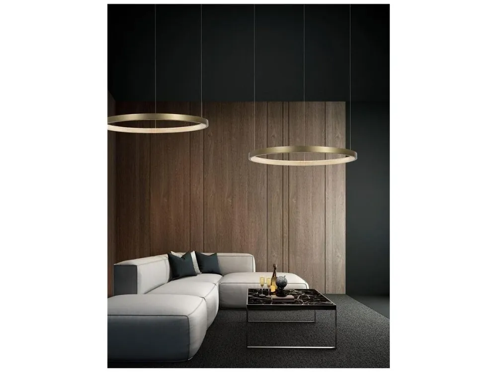 Závěsné svítidlo VEGAS antický mosazný hliník a akryl LED 35W 3000K IP20 - NOVA LUCE Tovární Cena