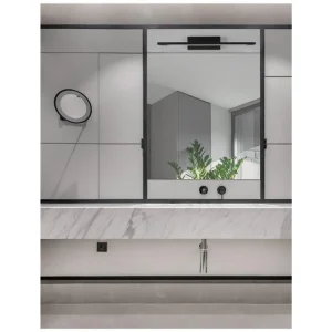Nástěnné svítidlo nad zrcadlo MONDRIAN černý hliník a akryl LED 12W 220-240V 3000K IP44 - NOVA LUCE Ověřený