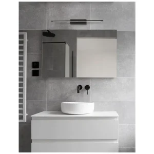 Nástěnné svítidlo nad zrcadlo MONDRIAN černý hliník a akryl LED 20W 220-240V 3000K IP44 - NOVA LUCE Výhodná Nabídka