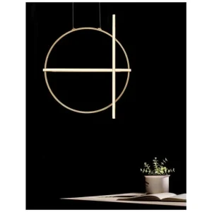Cenově Výhodný Závěsné svítidlo ARTE zlatý hliník a akryl LED 48.6W 230V 3000K IP20 stmívatelné - NOVA LUCE