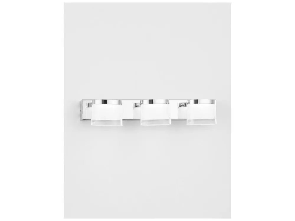 Nástěnné svítidlo nad zrcadlo SABIA chrom hliník a akryl LED 15W 220-240V 3000K IP44 - NOVA LUCE Top Prodej
