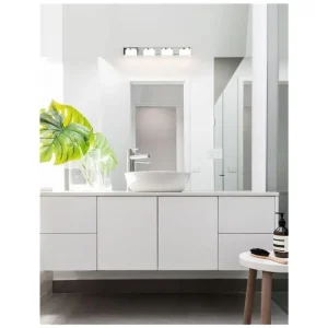 Nástěnné svítidlo nad zrcadlo SABIA chrom hliník a akryl LED 20W 220-240V 3000K IP44 - NOVA LUCE Výhodná Nabídka