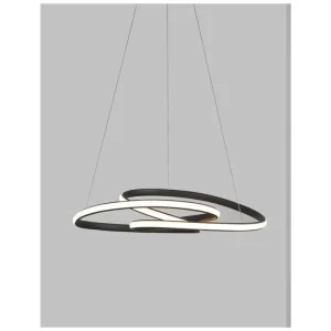 Závěsné svítidlo MENTON černý hliník a akryl LED 43W 230V 3000K IP20 stmívatelné - NOVA LUCE Výprodej