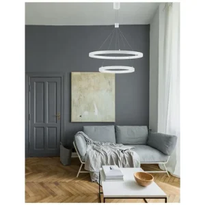 Závěsné svítidlo EMPATIA bílý hliník a akryl LED 108W 230V 3000K IP20 stmívatelné - NOVA LUCE Akční Nabídka
