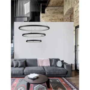 Expresní Doručení Závěsné svítidlo EMPATIA LED 108W 3000K hliník černá 807+600+395x2000mm stmívatelné - NOVA LUCE