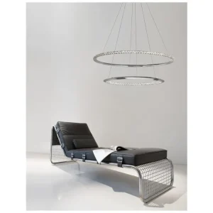 Nízká Cena Závěsné svítidlo NETUNO chromovaný hliník a křišťál nastavitelné LED 50W 230V 3000K IP20 stmívatelné - NOVA LUCE