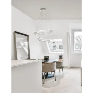 Nejprodávanější Závěsné svítidlo AURELIA chromovaný kov a křišťál LED 46W 230V 3500K IP20 stmívatelné - NOVA LUCE