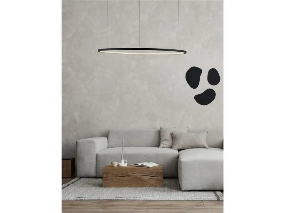 Závěsné svítidlo TARQUIN černý hliník a akryl LED 48W 230V 3000K IP20 stmívatelné - NOVA LUCE Zlevněný