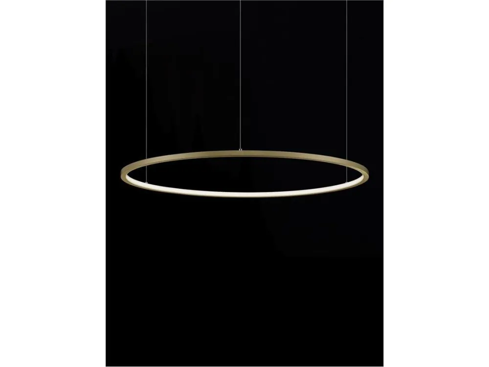 Závěsné svítidlo TARQUIN broušený zlatý hliník a akryl LED 48W 230V 3000K IP20 stmívatelné - NOVA LUCE Must-Have