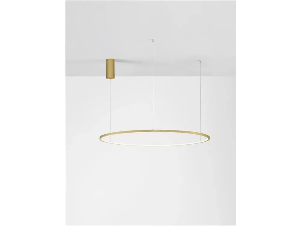 Závěsné svítidlo TARQUIN broušený zlatý hliník a akryl LED 58W 230V 3000K IP20 stmívatelné - NOVA LUCE Hit Sezóny
