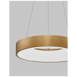 Přímo Od Výrobce Závěsné svítidlo RANDO THIN broušený zlatý hliník a akryl LED 30W 230V 3000K IP20 stmívatelné - NOVA LUCE