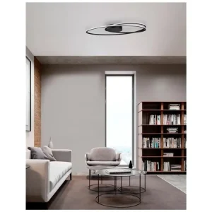 Stropní svítidlo VIAREGGIO matný černý hliník a akryl LED 28W 230V 3000K IP20 - NOVA LUCE Speciální Cena
