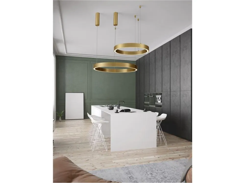 Závěsné svítidlo STING LED hliník a akryl bronz Epistar SMD2835 50W 3000K Eaglerise TRIAC driver D80 H200 120st. IP20 stmívatelné - NOVA LUCE Nízká Cena
