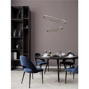Závěsné svítidlo GINEVRA černý hliník a akryl LED 54W 230V 3000K IP20 stmívatelné - NOVA LUCE Originální