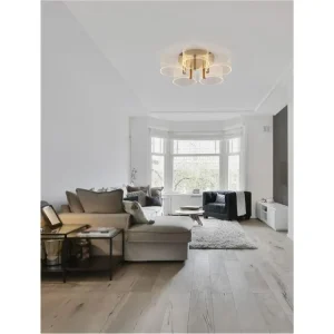 Vrácení Zdarma Stropní svítidlo GATLIN mosazný zlatý kov a akryl LED 28W 230V 3000K IP20 stmívatelné - NOVA LUCE