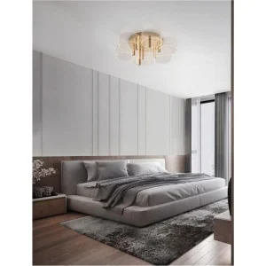 Stropní svítidlo GATLIN mosazný zlatý kov a akryl LED 41W 230V 3000K IP20 stmívatelné - NOVA LUCE Akce