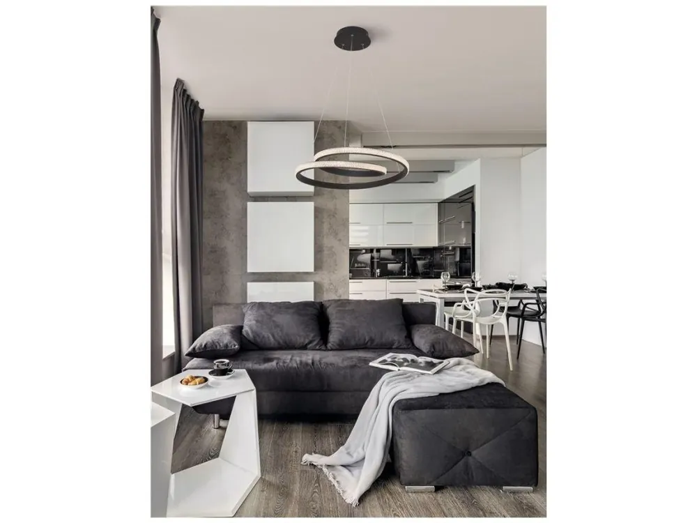 Závěsné svítidlo GRANIA černý hliník a akryl LED 25W 230V 3000K IP20 stmívatelné - NOVA LUCE Omezená Nabídka