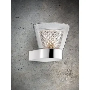 Nástěnné svítidlo BOCCALE chromovaný hliník čiré sklo G9 1x5W IP20 vč. žárovky - NOVA LUCE Cenově Výhodný