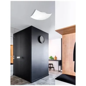 Stropní svítidlo QUALE matné bílé sklo chromovaný kov E27 2x12W - NOVA LUCE Expresní Doručení