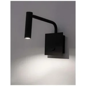 Jen Po Omezenou Doba Nástěnné svítidlo SICILY černý hliník LED 3W 3000K s vypínačem - NOVA LUCE