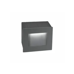 Expresní Doručení Venkovní zapuštěné svítidlo do zdi KRYPTON tmavě šedý hliník LED 3W 3000K 220-240V 15st. IP54 - NOVA LUCE