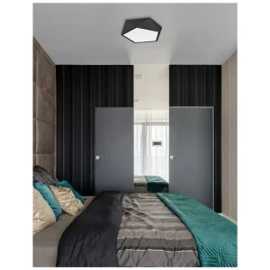 Stropní svítidlo DARIUS stropní svítidlo kov a akrylový difuzor černá zvenku a matná bílá uvnitř E27 4x12W - NOVA LUCE Cenově Výhodný