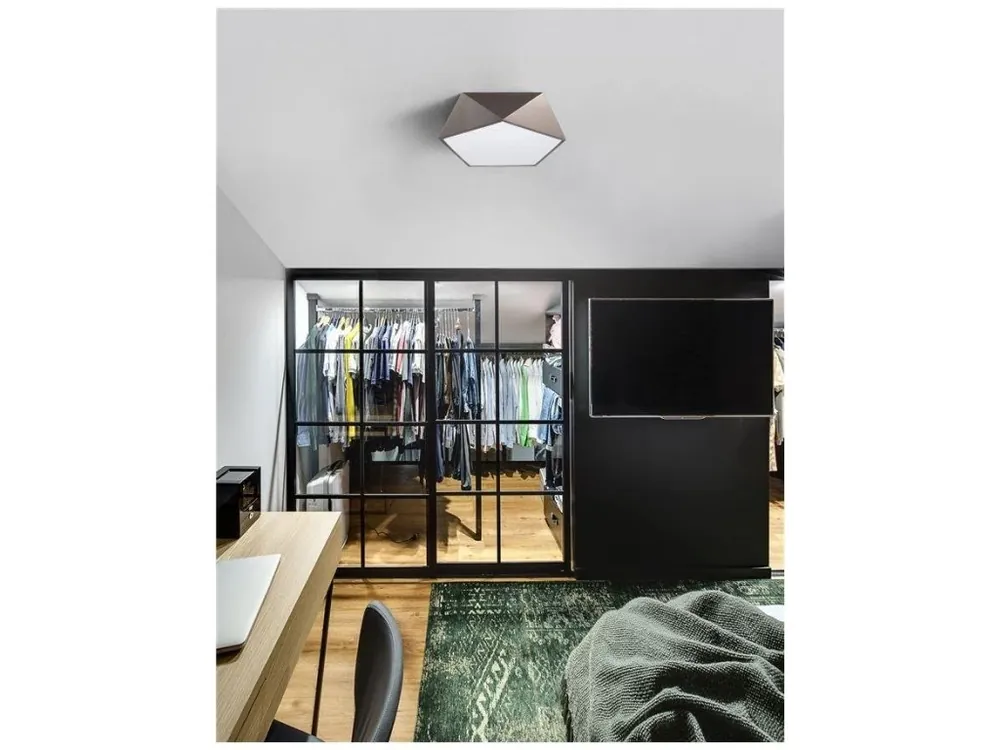 Stropní svítidlo DARIUS stropní svítidlo kov a akrylový difuzor bronz zvenku a matná bílá uvnitř E27 4x12W - NOVA LUCE Novinka