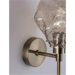 Nástěnné svítidlo ODELLE mosazný zlatý kov a jantarové sklo E14 1x5W 230V IP20 bez žárovky - NOVA LUCE Dokud Zásoby Vydrží