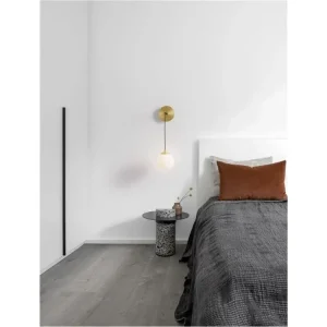 Nástěnné svítidlo THE EGG zlatá a matný černý kov lesklé opálové sklo G9 1x5W 230V IP20 bez žárovky - NOVA LUCE Časově Omezené