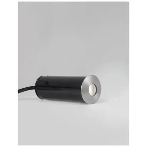 Venkovní zapuštěné svítidlo do země BANG nikl satén hliník LED 1W 3000K 3V IP67 délka kabelu 1.80m použijte driver 9020170 - NOVA LUCE Jen Po Omezenou Doba