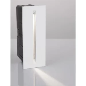 Víkendová Akce Venkovní zapuštěné svítidlo do zdi AIZEN bílý hliník a čiré sklo LED 3W 3000K 600mA 100-240V 148st. IP54 - NOVA LUCE