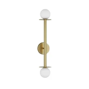 Nástěnné svítidlo PIELO mosazný zlatý kov opálové sklo G9 2x5W bez žárovky - NOVA LUCE Cenová Bomba