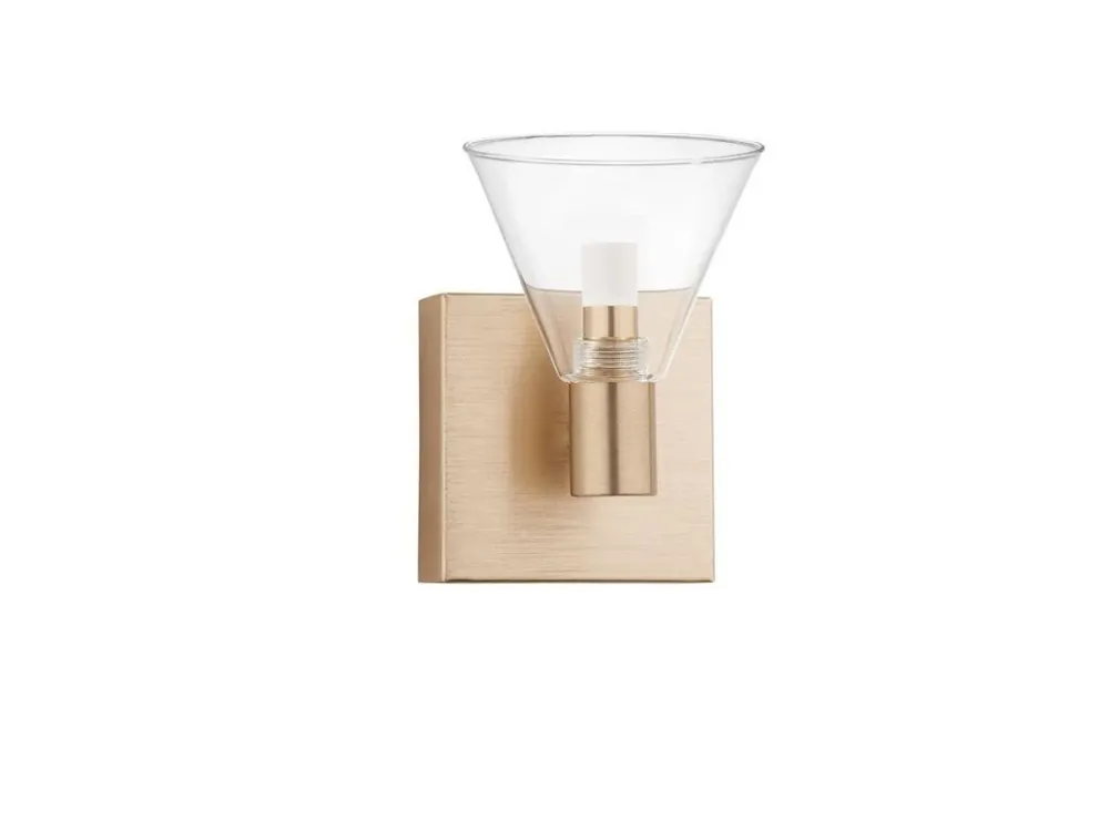Kup Teď Nástěnné svítidlo MARCE zlatý hliník čiré sklo LED 5W 230V 3000K IP20 - NOVA LUCE