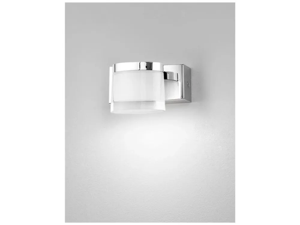 Nástěnné svítidlo SABIA chrom hliník a akryl LED 5W 220-240V 3000K IP44 - NOVA LUCE Hit Sezóny