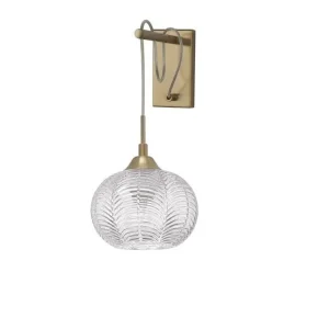 Nová Kolekce Nástěnné svítidlo VARIO čiré sklo a saténový zlatý kov E27 1x12W 230V IP20 bez žárovky - NOVA LUCE