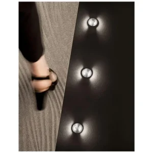 Venkovní zapuštěné svítidlo do země BANG nikl satén hliník LED 1W 3000K IP67 100-240V 42st. vč. driveru - NOVA LUCE Autentický