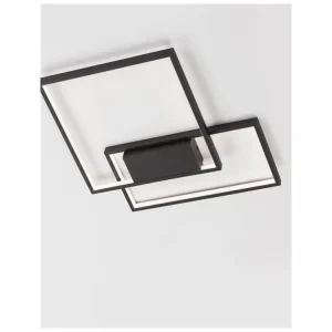 Hit Sezóny Stropní svítidlo PORTO černá ocel hliník a akryl LED 30W 230V 3000K IP20 stmívatelné - NOVA LUCE